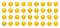 Cartoon yellow emoji smiley face emoticon icon set