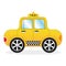 Cartoon Yellow Taxi Car