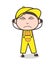 Cartoon Young Boy Irritated Expression Vector Illustration