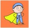 Cartoon Young Super Hero Character Vector