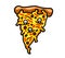 A Cartoon Yummy Pizza Slice