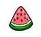 A Cartoon Yummy Watermelon Slice