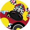 Cartoon Zebra in Racing Car