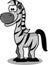 Cartoon zebra,vector