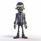 Cartoon Zombie Character In Suit - 3d Render