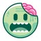 Cartoon Zombie Emoji Isolated On White Background