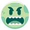 Cartoon Zombie Emoji Isolated On White Background