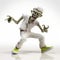 Cartoon Zombie Figurine With Sneakers - Vray Style 3d Render