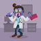 Cartoon zombie office worker, illustration of businessman characterZombie in doctor suit, illustration character vector, halloween