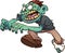 Cartoon zombie running