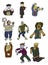 Cartoon zombies icon