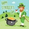 Cartooned Happy St. Patrick Day Poster