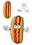 Cartooned smiling hot dog for fast food design