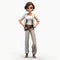 Cartoonish 3d Princess Leia Doll With Youthful Protagonist Design