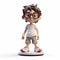 Cartoonish 3d Render Of A Little Man With Glasses On White Base