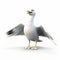 Cartoonish 3d Seagull Clash Of Clans Style - Free White Background Wallpaper