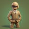 Cartoonish 3d Soldier Model In Eiko Ojala Style With Clay Mann Influence