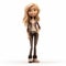 Cartoonish Blonde Girl Figurine With Detailed Shading And Inventive Character Design