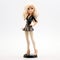 Cartoonish Dakota Figurine: Beautiful Blonde Girl In Black Outfit