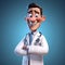 Cartoonish Doctor in 3D Render with Animated Medical Gadgets and Whimsical Charm. Generative Ai