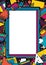 Cartoonish doodle frame 80s retro nostalgic