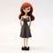 Cartoonish Female Doll Figurine With 3d Printed Design