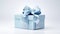 Cartoonish Innocence: Light Blue Gift Box With Polka Dot Ribbon