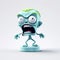 Cartoonish Zombie Figurine With Dissatisfied Face - Miniature 3d Logo