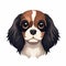 Cartoonstyle Portrait Of Dog: A Playful And Colorful Animation