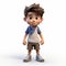 Cartoony 3d Boy Image With Masterful Shading And Highly Textured Details