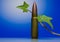 Cartridge and liana stalk- antiwar concept