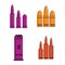 Cartridges icon set, color outline style