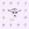 Cartwheel hat, girl icon. Hat, girl icons universal set for web and mobile