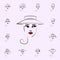 Cartwheel hat, girl icon. Hat, girl icons universal set for web and mobile