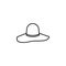 cartwheel hat icon. Element of hat icon for mobile concept and web apps. Thin line cartwheel hat icon can be used for web and mobi