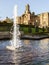 Cartwright Hall gallery from Mughal Water Garden