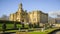 Cartwright Hall viewed from the Mughal water gardens.