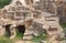 Carved chambers and steps in the tomb of the kings area of paphos cyprus