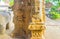 The carved column of Buddhist temple