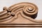 Carved decorative element of vintage cabinet