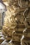 Carved elephants inside of the Adinatha Temple, a Jain temple in Ranakpur, Rajasthan, India