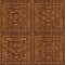 Carved geometric pattern on wood background texture, panel, 3d illustration