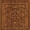 Carved geometric pattern on wood background texture, panel, 3d illustration