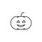 Carved Halloween pumpkin icon. Element of Halloween holiday icon for mobile concept and web apps. Thin line Carved Halloween pump