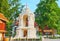 The carved ho rakang belfry in Wat Chedi Luang, Chiang Mai, Thailand