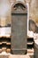 Carved inscriptions in Kannada on the stone pillar at the entrance of Shasana or Sasana Basadi Chandragiri hill, Sravanabelgola, K