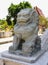 Carved lion statue