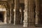 Carved pillars, Ranga Mandapa, Virupaksha Temple, Hampi, karnataka. Sacred Center.