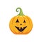 Carved pumpkin design. Halloween holiday icon. Pumpkin emotion
