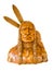 Carved redskin isolated